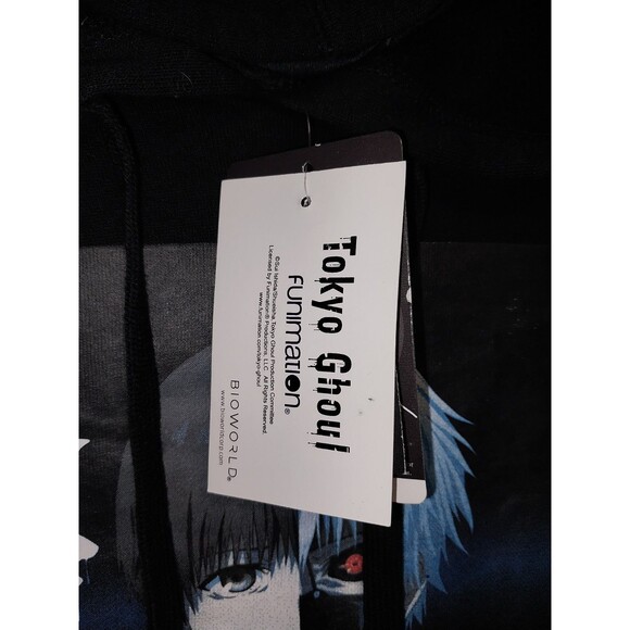 Anime Tokyo Ghoul Kaneki Ken Mask Hoodie Pullover Hooded Hot Topic Size Large - Picture 8 of 13